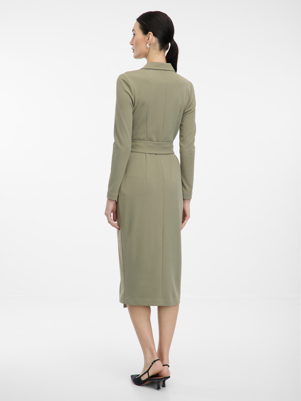 Orsay Khaki dámské midi šaty ORSAY