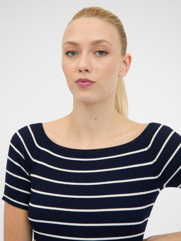 Orsay Tmavě modré dámské midi šaty ORSAY