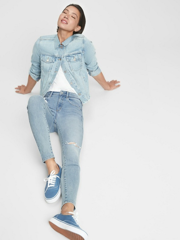 GAP Džíny distressed universal jeggings mid rise GAP