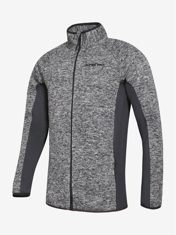 ALPINE PRO Pánská mikina ALPINE PRO QELEN dk.true gray