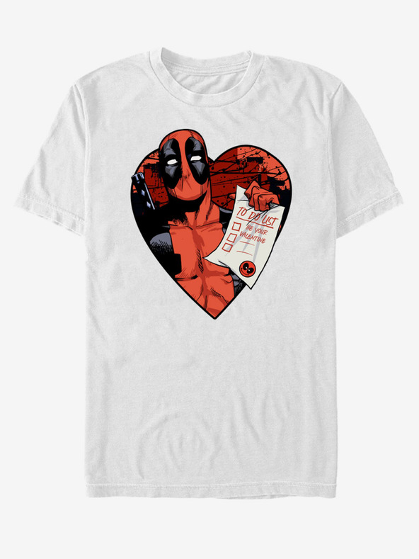 ZOOT.Fan Bílé unisex tričko Marvel Deadpool List