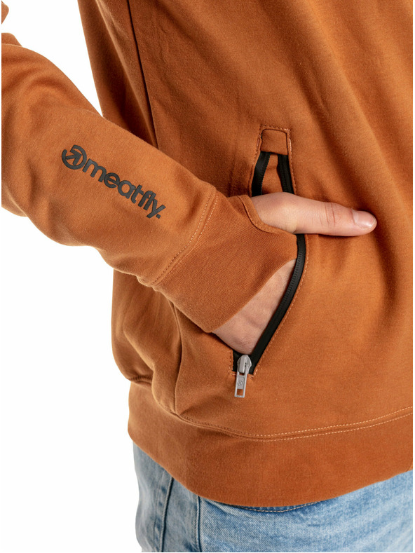 Meatfly Meatfly pánská technická mikina Lightyear Brown Sugar | Hnědá | Velikost