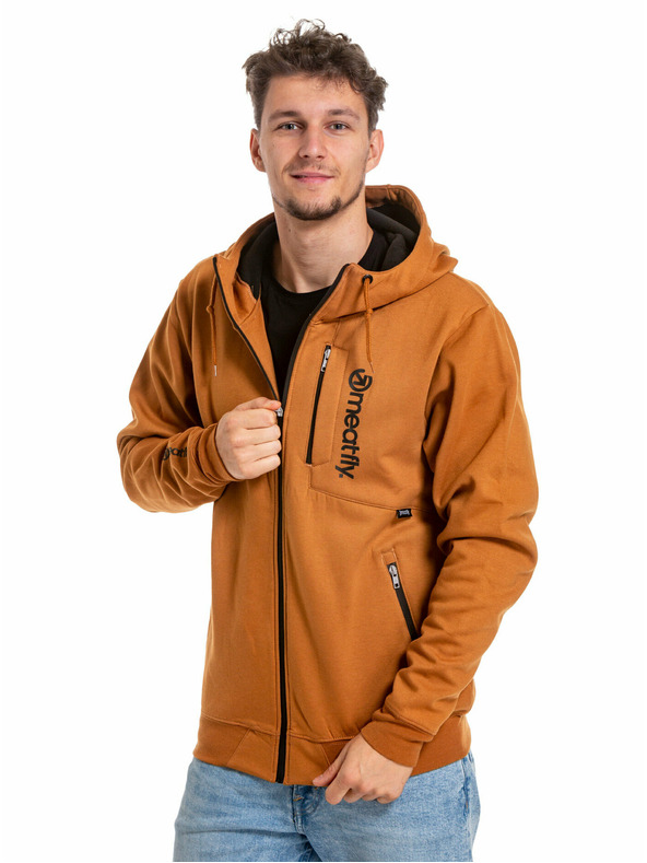 Meatfly Meatfly pánská technická mikina Lightyear Brown Sugar | Hnědá | Velikost