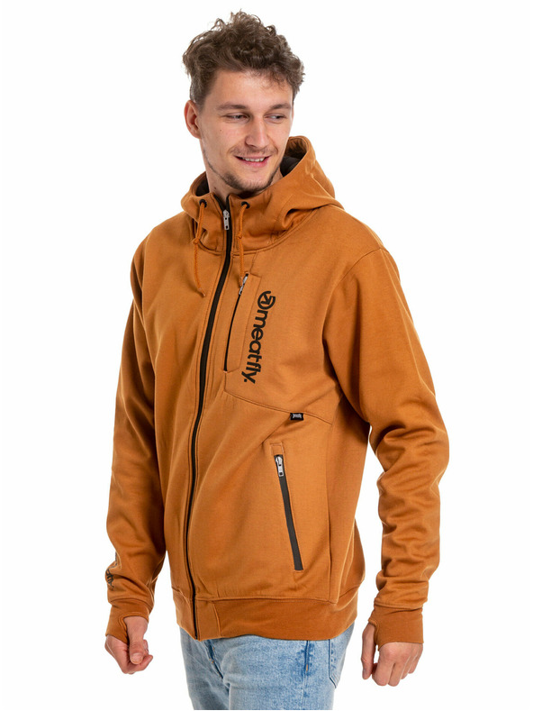 Meatfly Meatfly pánská technická mikina Lightyear Brown Sugar | Hnědá | Velikost