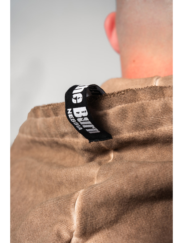 Nebbia Washed-off mikina na zip GYM BRO 362