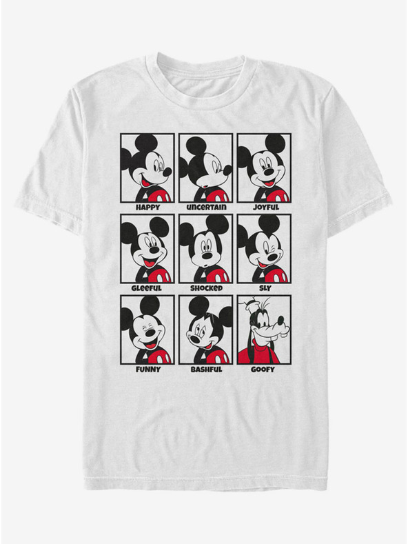 ZOOT.Fan Bílé pánské tričko Disney Mickey Mood