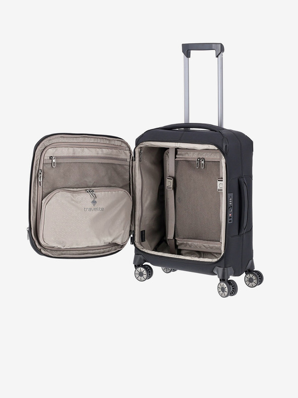 Travelite Černý cestovní kufr Travelite Priima S Black