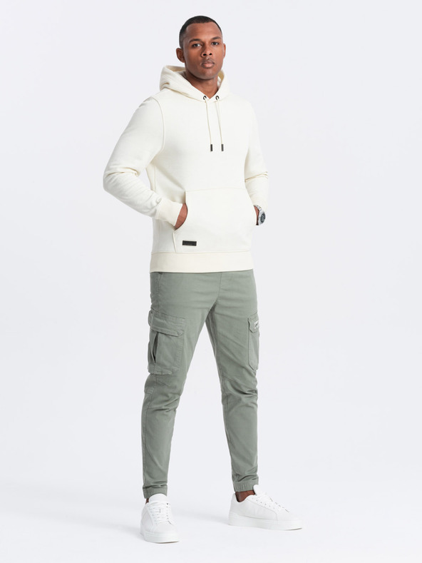Ombre Clothing Pánská bavlněná klokaní mikina BASIC s kapucí  Ombre Clothing