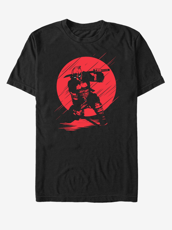 ZOOT.Fan Černé unisex tričko Marvel Silhouette Deadpool