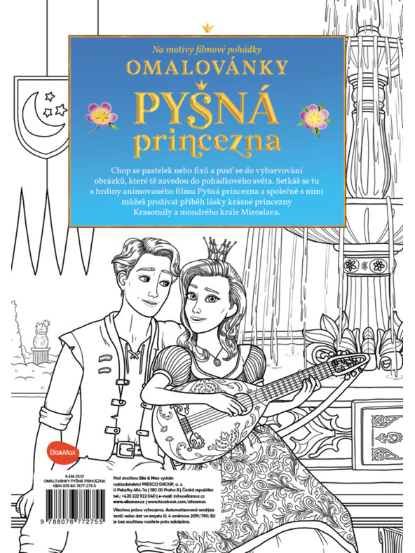 BAAGL  PYŠNÁ PRINCEZNA – Omalovánky na motivy filmové pohádky
