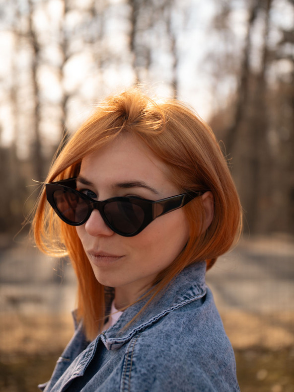 VEYREY VeyRey acetátové sluneční brýle polarizační cat-eye Zurgug