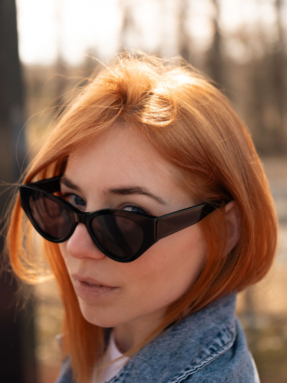 VEYREY VeyRey acetátové sluneční brýle polarizační cat-eye Zurgug