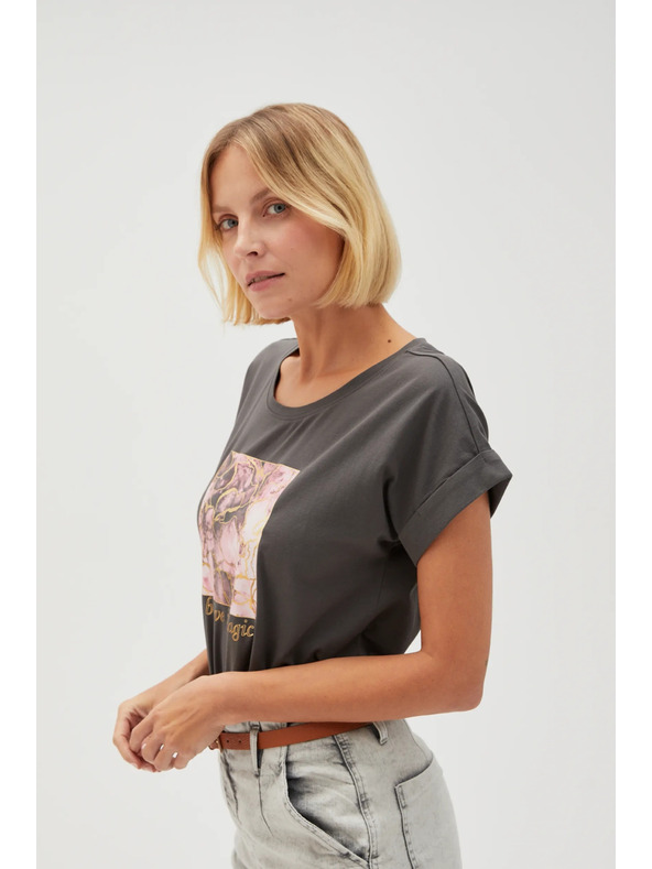 Moodo WOMEN'S TSHIRT L-TS-4630 GREY Moodo