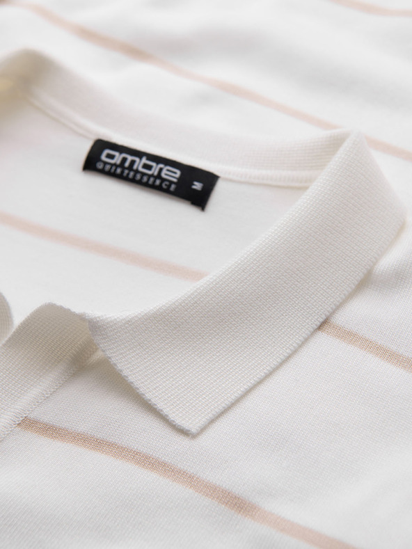 Ombre Clothing Pánská polokošile z viskózy s vodorovnými pruhy Ombre Clothing