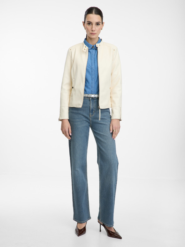 Orsay Krémová dámská bunda se stojáčkem ORSAY