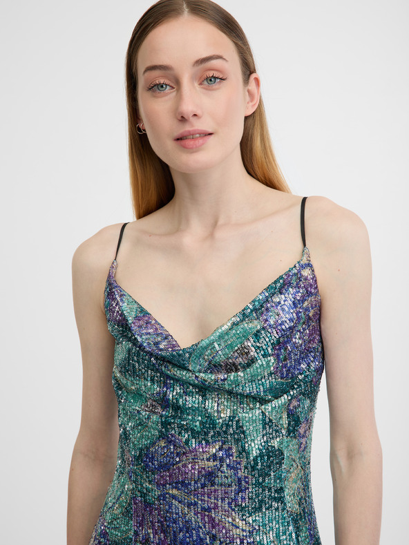 Orsay Modré dámské šaty ORSAY