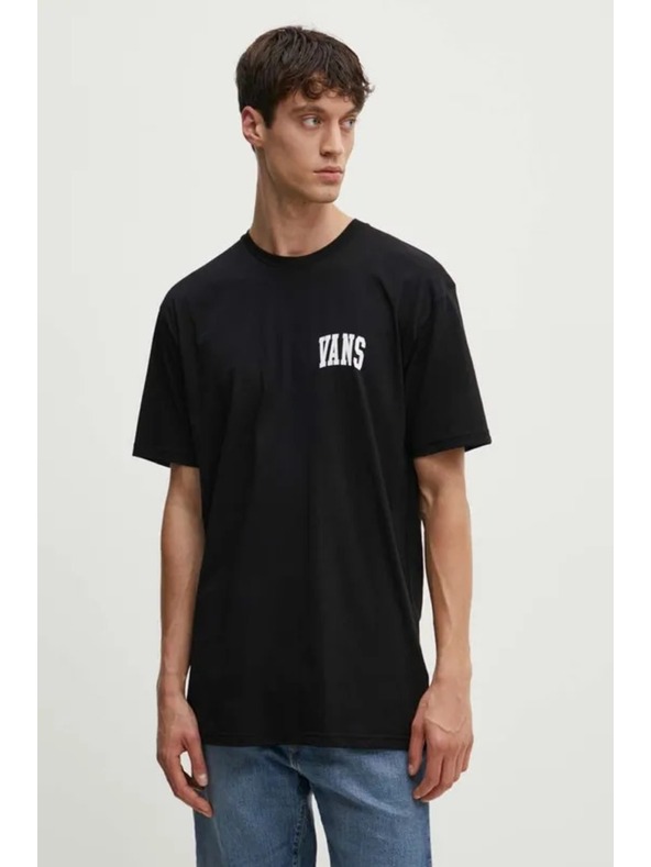 Vans Pánske čierne tričko Vans Varsity Black