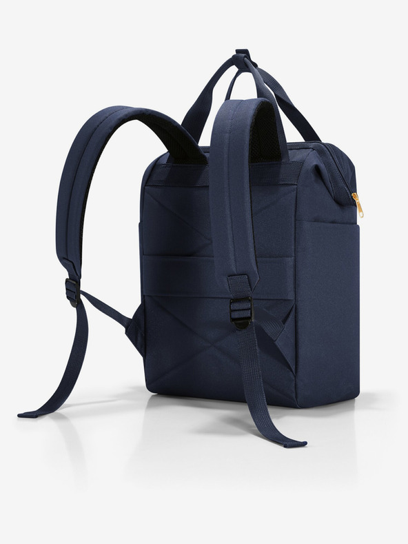 Reisenthel Tmavě modrý dámský batoh Reisenthel Allrounder R Rhombus Midnight Gold