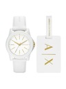 Armani Exchange Armani Exchange dámská dárková sada hodinek Lady Banks a řemínku na zavazadla AX7126