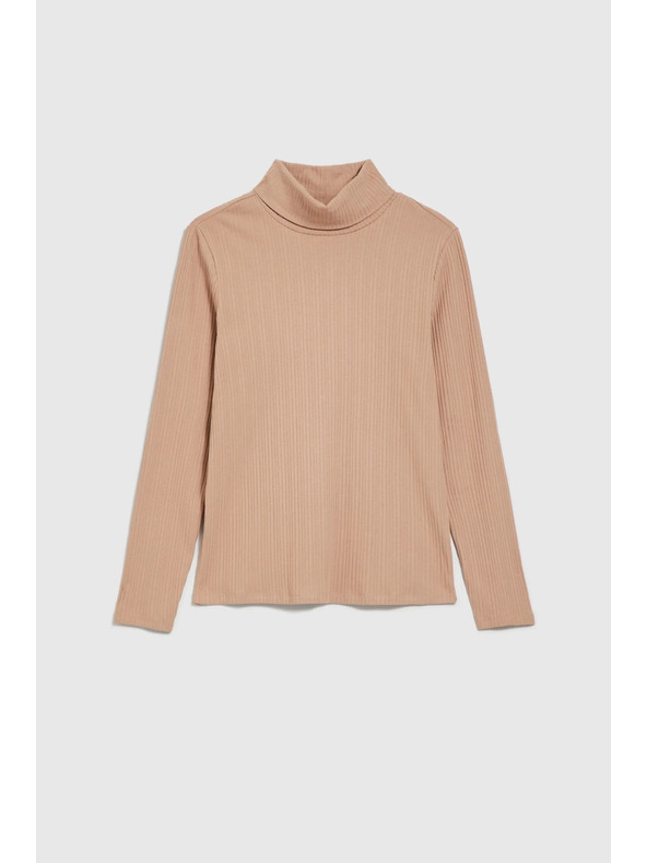 Moodo Hnědý dámský top s dlouhým rukávem