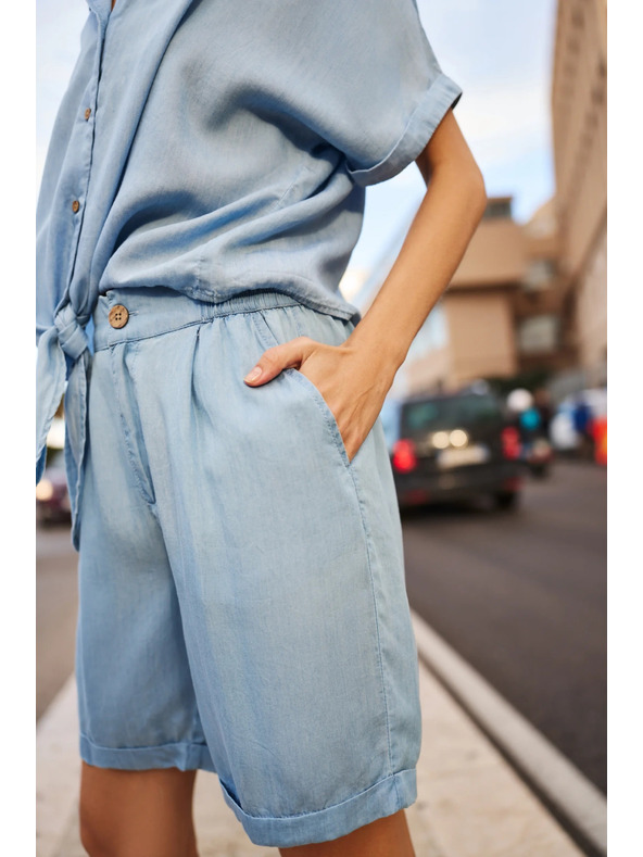 Moodo Modré dámské šortky Moodo