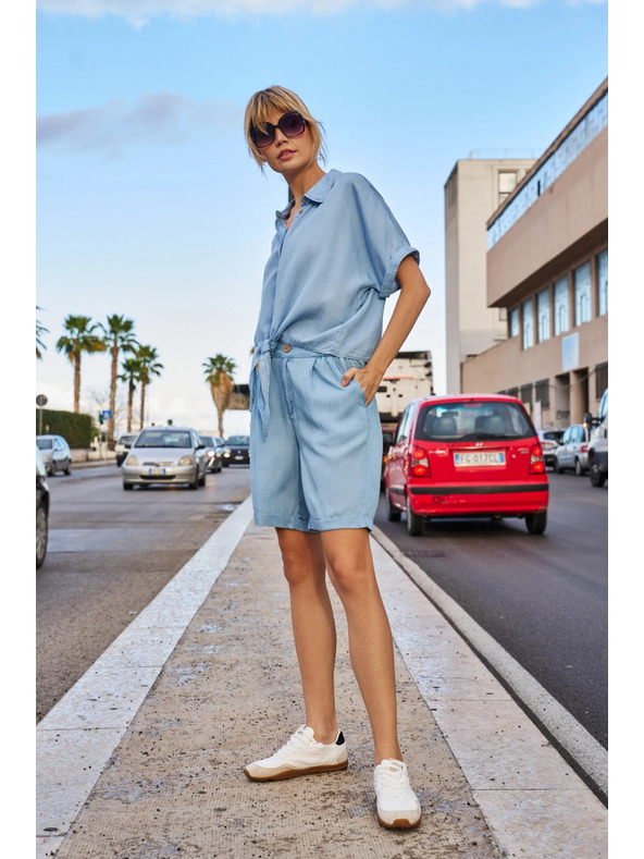 Moodo Modré dámské šortky Moodo