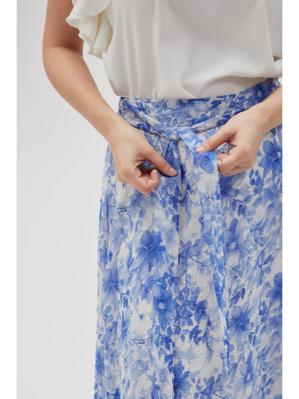 Moodo Modrá dámská květinová sukně Moodo