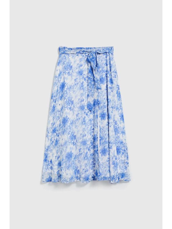 Moodo Modrá dámská květinová sukně Moodo