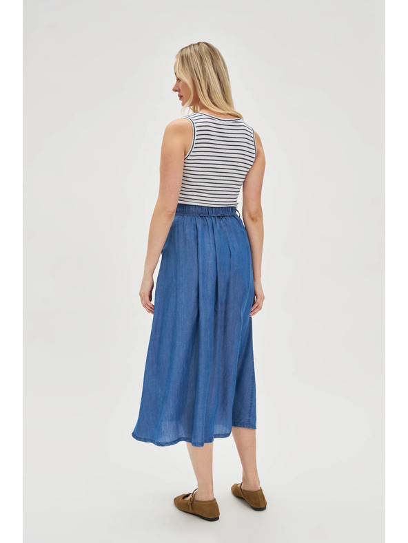 Moodo Modrá dámská denim sukně Moodo