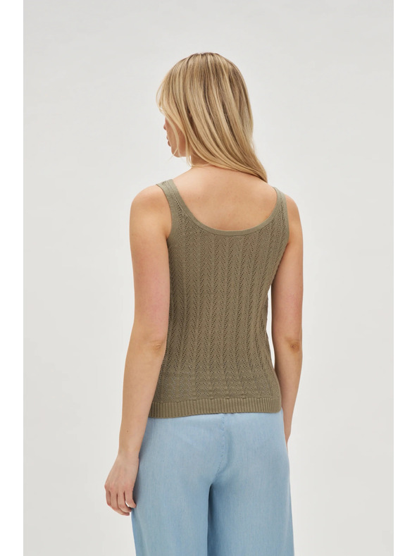 Moodo Olivové bavlněné tílko