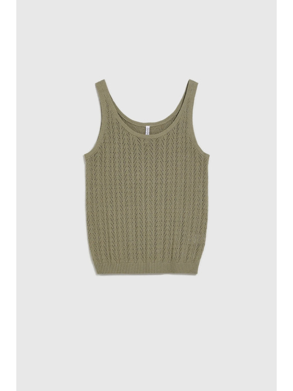 Moodo Olivové bavlněné tílko