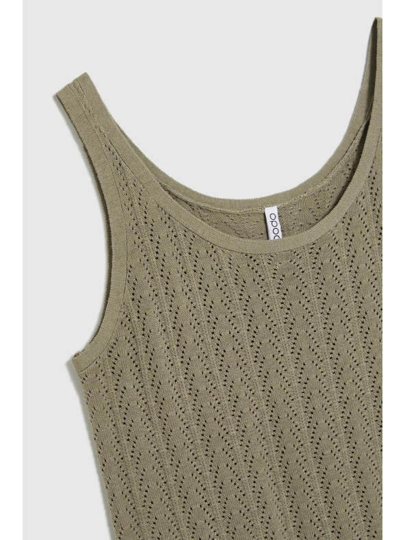 Moodo Olivové bavlněné tílko