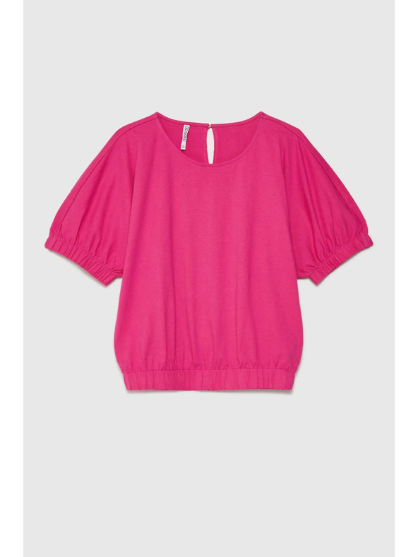 Moodo Fuchsiové dámské bavlněné tričko Moodo