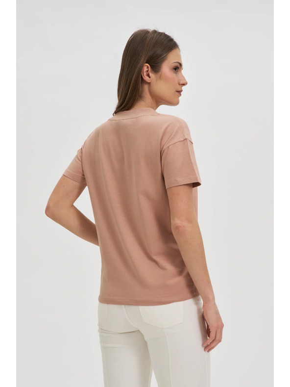 Moodo Světle hnědé dámské tričko Moodo