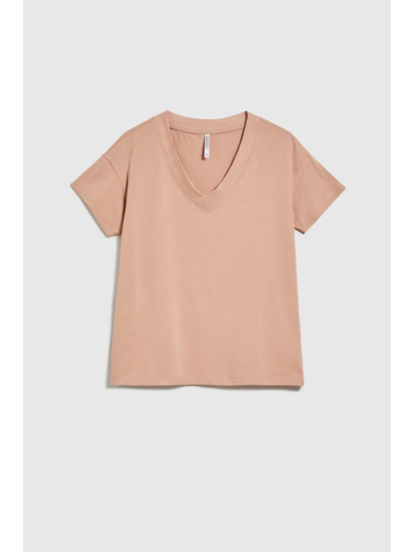 Moodo Světle hnědé dámské tričko Moodo