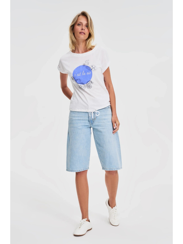 Moodo Bílé dámské tričko Moodo