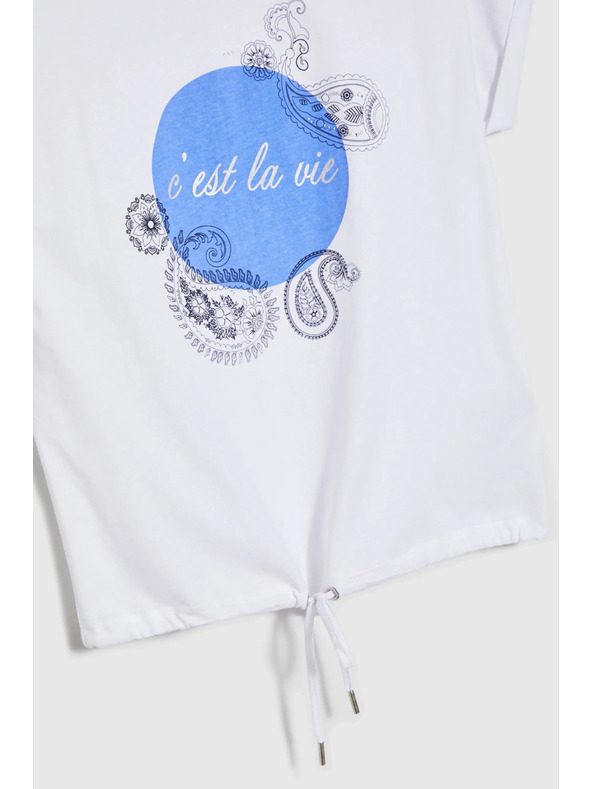 Moodo Bílé dámské tričko Moodo