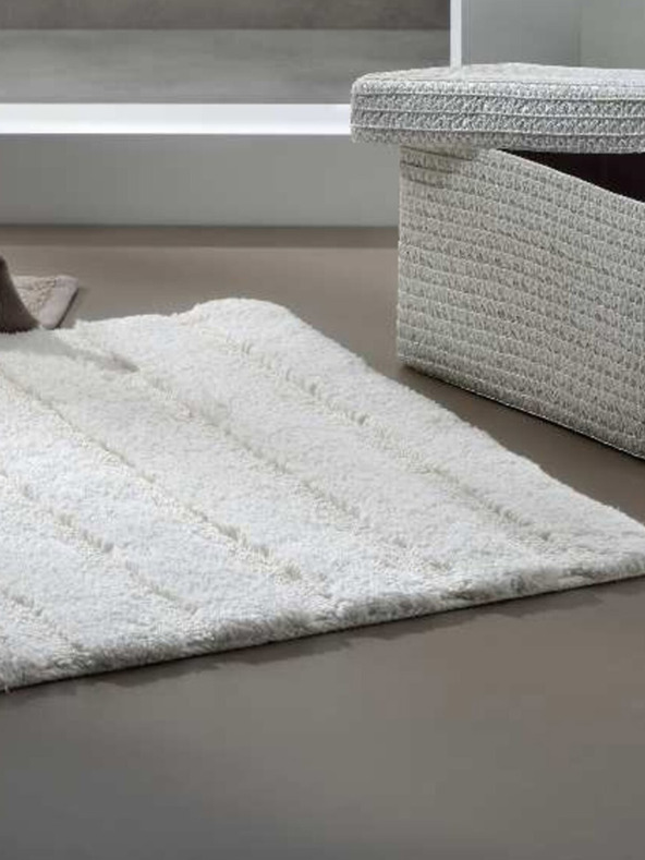 Kela Koupelnová předložka Megan 100 x 60 cm bavlna šedobílá KELA