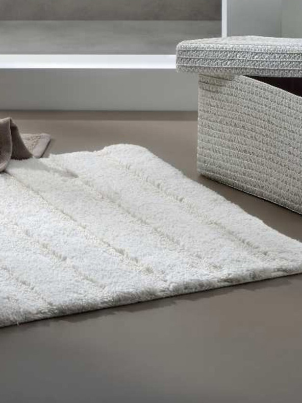 Kela Koupelnová předložka Megan 120x70 cm bavlna šedobílá KELA