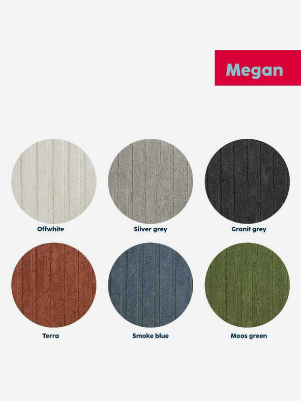 Kela Koupelnová předložka Megan 120x70 cm bavlna šedobílá KELA