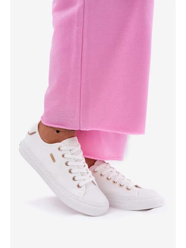 BIG STAR SHOES Dámské plátěné tenisky Big Star – bílé