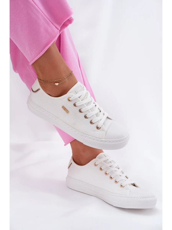 BIG STAR SHOES Dámské plátěné tenisky Big Star – bílé