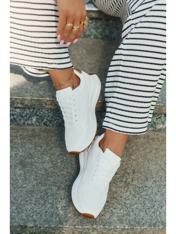 BIG STAR SHOES Dámské stylové boty Big Star HI-POLY SYSTEM – bílé