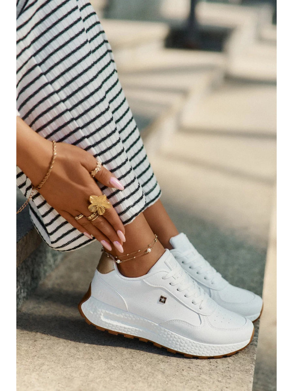 BIG STAR SHOES Dámské stylové boty Big Star HI-POLY SYSTEM – bílé