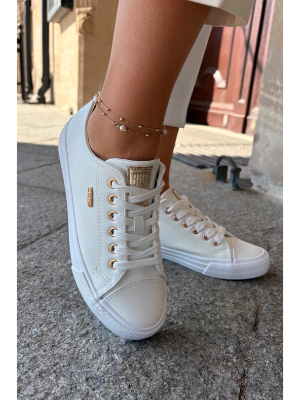 BIG STAR SHOES Dámské tenisky z ECO kůže Big Star – bílé