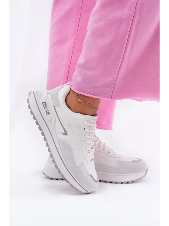 BIG STAR SHOES Dámské tenisky Big Star HI-POLY SYSTEM – bílé