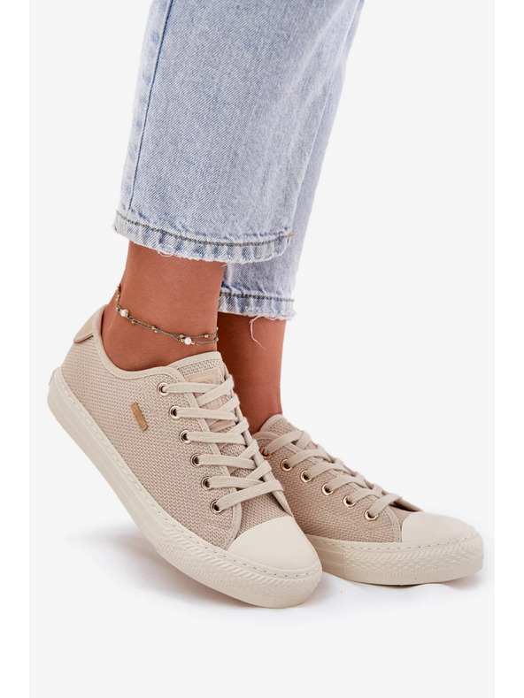 BIG STAR SHOES Dámské plátěné tenisky Big Star – béžové