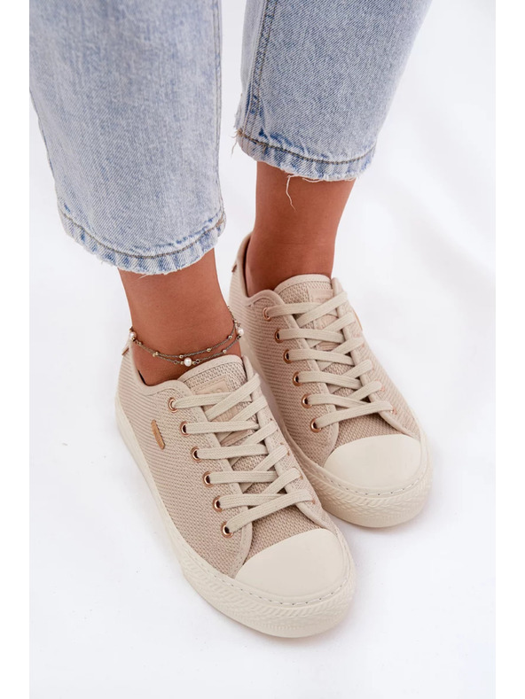 BIG STAR SHOES Dámské plátěné tenisky Big Star – béžové