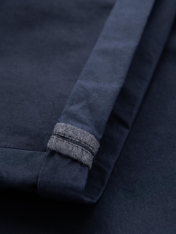 Ombre Clothing Pánské klasické chino šortky s ohrnutou nohavicí - tmavě modré