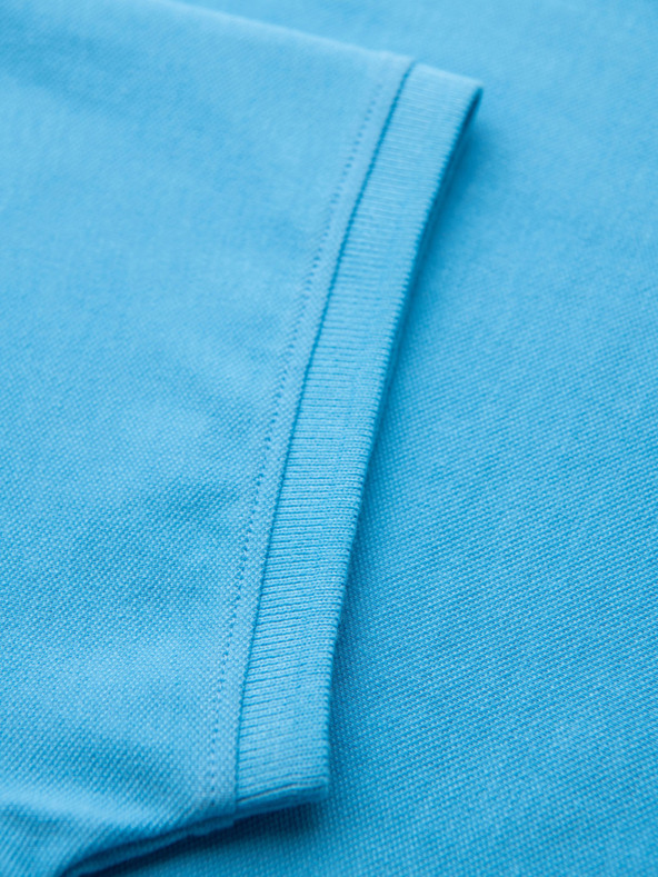 Ombre Clothing Bavlněná polokošile z piké úpletu - světle modrá